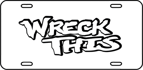 500x245 Wreck This White License Plate