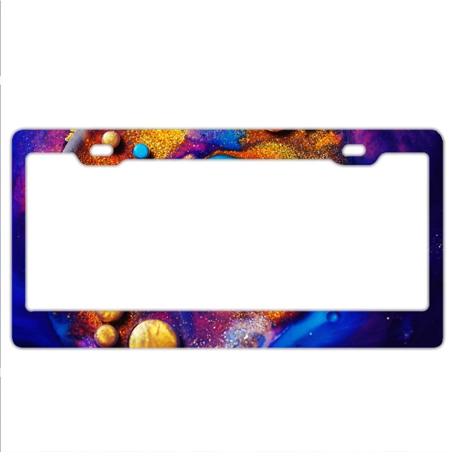 1500x1500 Yex Abstract Drawing Leaves License Plate Frame Car