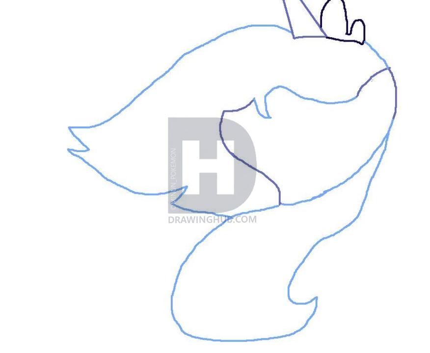 876x720 How To Draw A Version Of Luna, Step