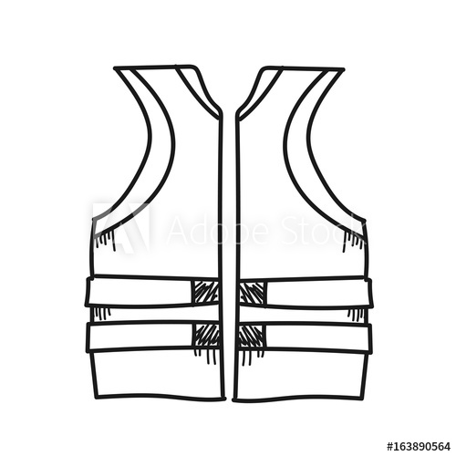 500x500 Life Jacket For Rescuing Illustration On A White Background