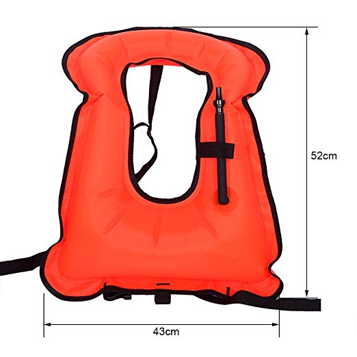 522x522 Snorkel Adult Vest, Inflatable Life Jacket Snorkeling
