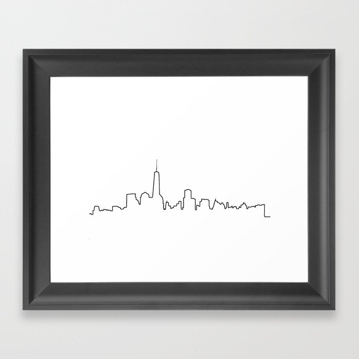 700x700 New York Life Line Framed Art Print