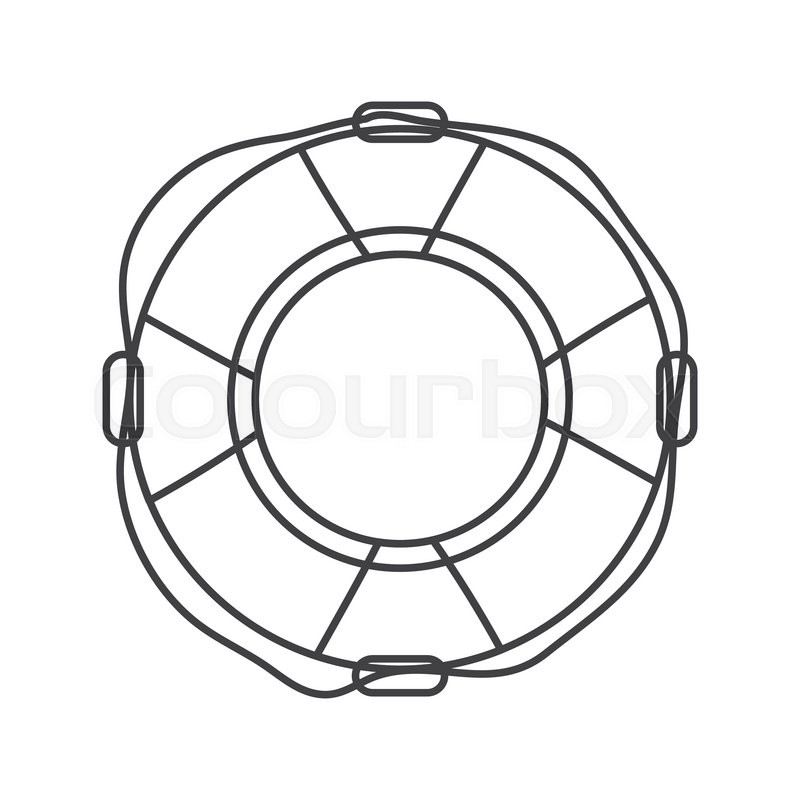800x800 Flat Design Life Preserver Icon Vector Stock Vector Colourbox