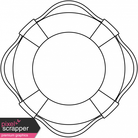 456x456 Life Preserver Drawing Graphic