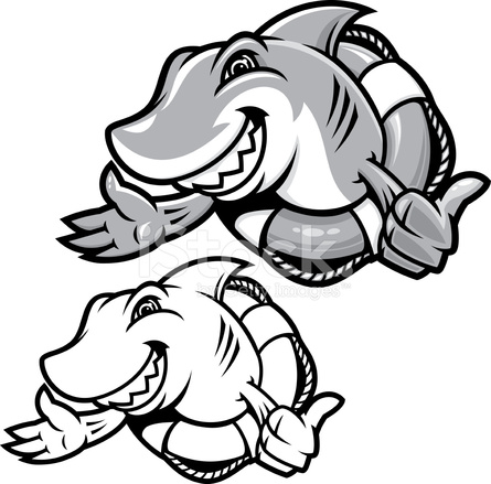 445x439 Shark Life Preserver Bampampw Stock Vector