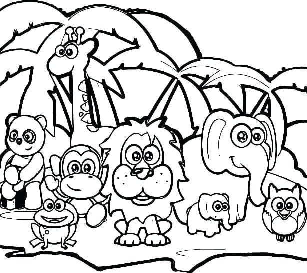 615x547 Coloring Pages Draw Easy Animals Zupa