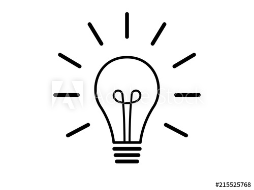 500x375 Light Bulb Line Drawing Vector