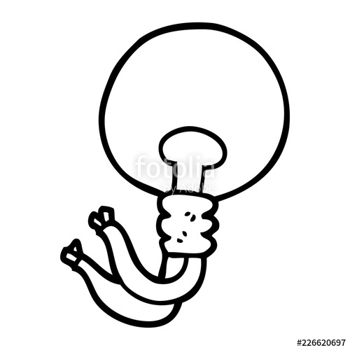 500x500 Line Drawing Cartoon Light Bulb Stock Image And Royalty Free