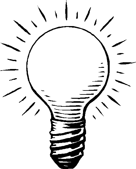 444x551 Collection Of Free Lightbulb Drawing Black And White Download