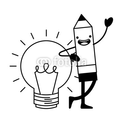 399x400 Pencil Write With Light Bulb Kawaii Buy Photos Ap Images