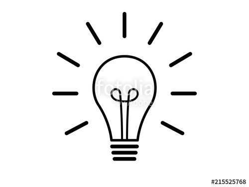 500x375 Light Bulb Line Drawing Vector Stock Image And Royalty Free