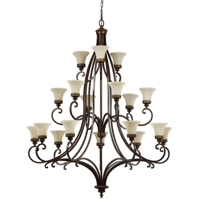 665x665 Large Edwardian Style Tiered Chandelier With Lights For High