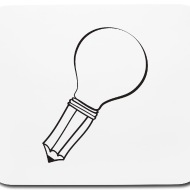 190x190 Light Bulb Pencil Good Idea Mouse Pad Spreadshirt