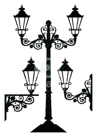 318x450 Tall Lamp Post Old Fashioned Street Christmas Only