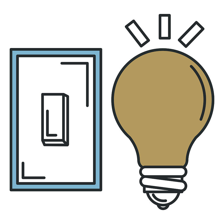 900x900 Bulb Light With Switch