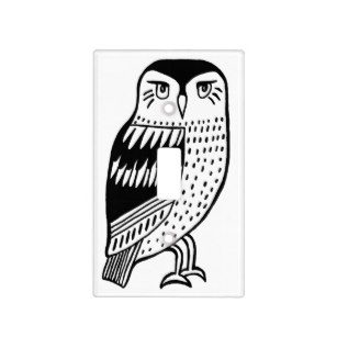 307x307 Owl Drawings Wall Plates Light Switch Covers Zazzle
