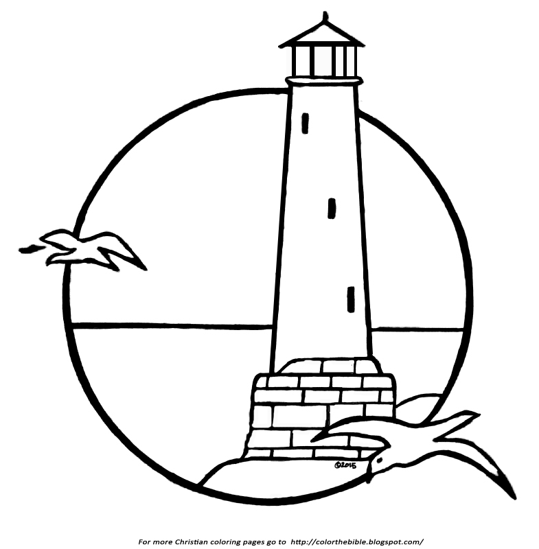 785x800 A Lighthouse Coloring
