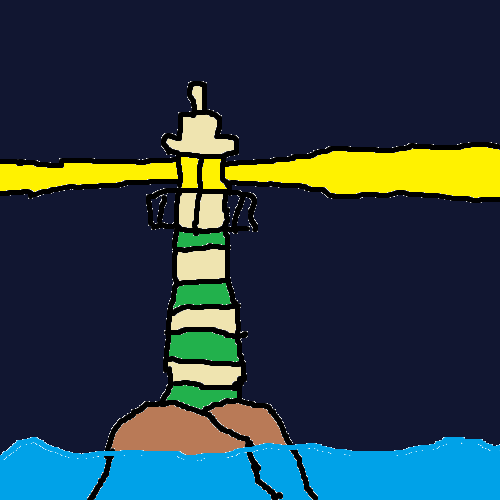 500x500 Drawing Lighthouses In Paint Makes Me Happy, Let Me Draw You One