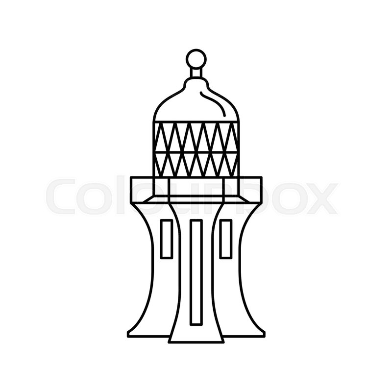 800x800 Lighthouse Icon Outline Lighthouse Stock Vector Colourbox