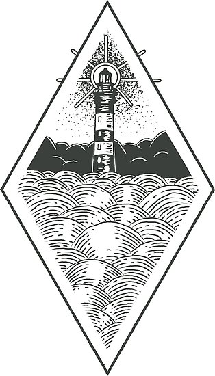 314x550 Minimalist Woodcut Lighthouse Posters