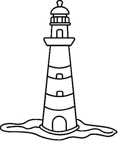 384x455 Lighthouse Drawings