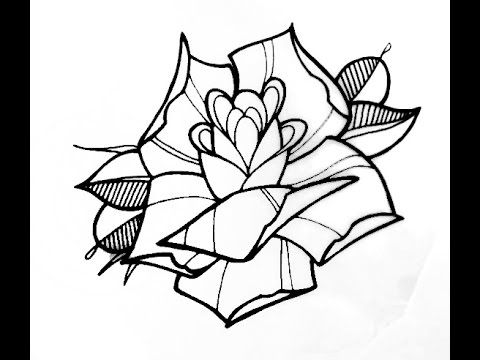 480x360 How To Draw A Tattoo Style Rose