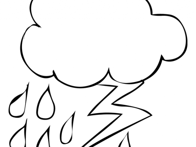 640x480 Drawn Cloud Lightning Drawing