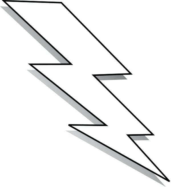 600x654 Drawing Of Lightning