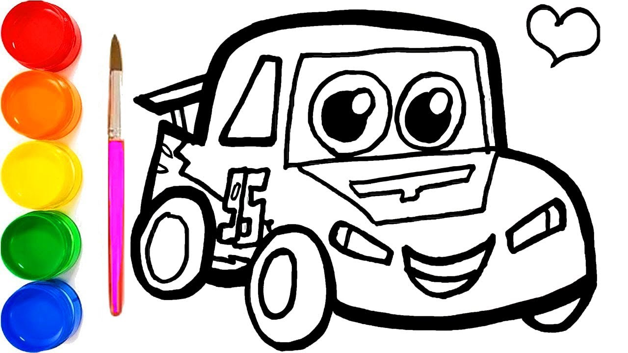 1280x720 Lightning Mcqueen Toy Drawing Disney Cars Coloring For Kids