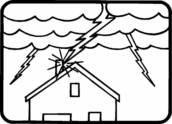 600x433 Lightning Strike Coloring Pages