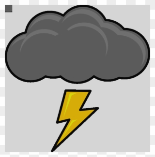 320x325 Cloud With Lightning Bolt Clipart