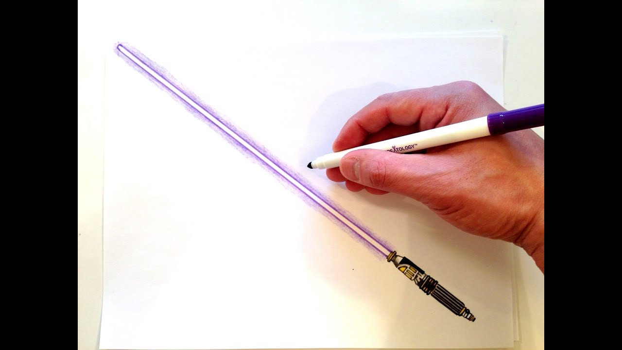 1280x720 How To Draw Mace Windu's Lightsaber