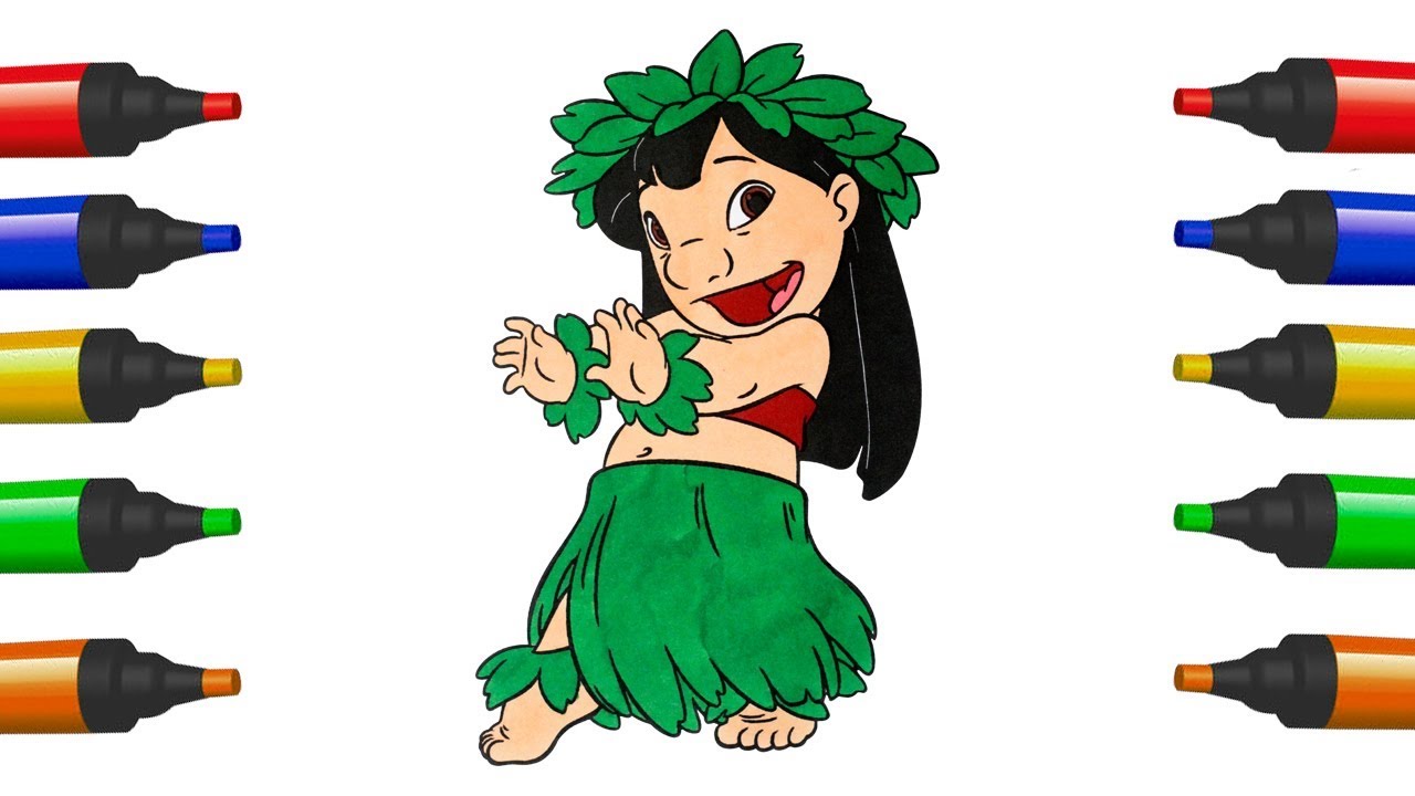 1280x720 how to draw lilo easy disney lilo and stitch coloring pages