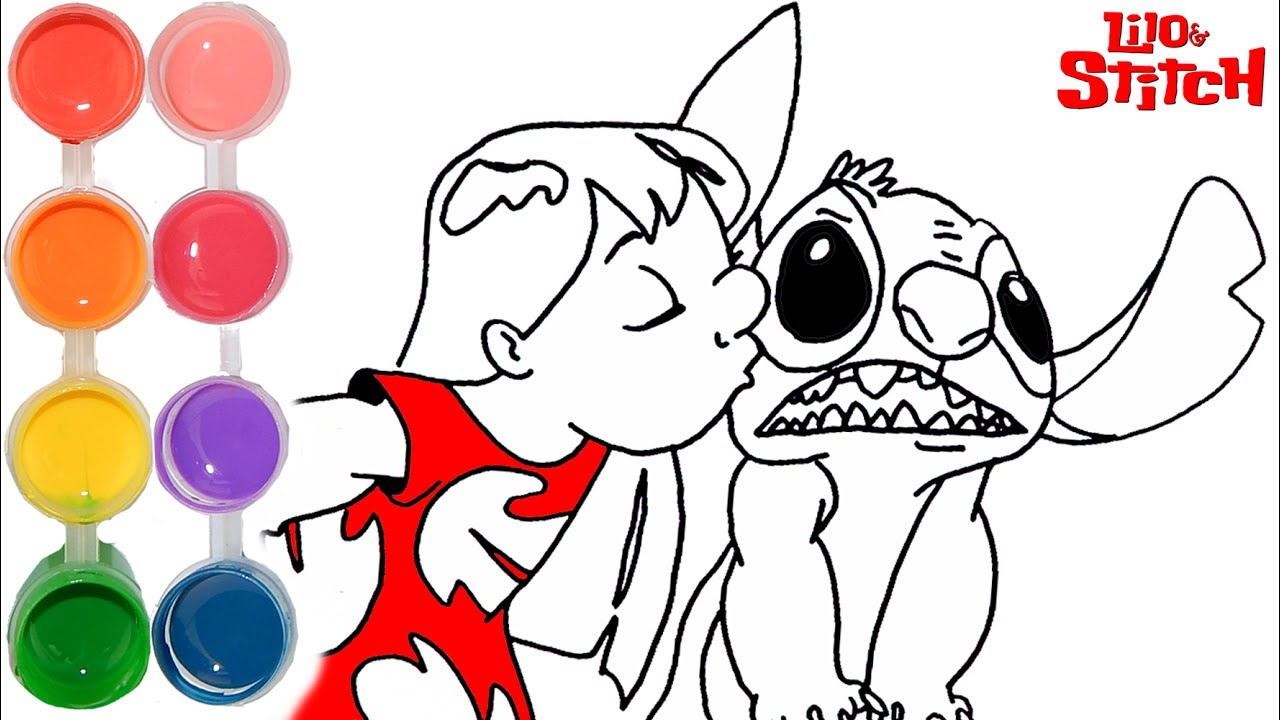 1280x720 How To Draw Color Lilo Stitch Drawing Makeup Learning