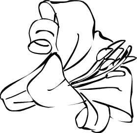 279x271 Black Lily Flower Tattoo Stencil