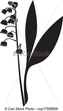 269x470 Silhouette Lily Of The Valley Flower Silhouette Image Spring Lily