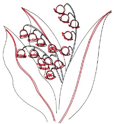 400x434 How To Draw A Lily Of The Valley