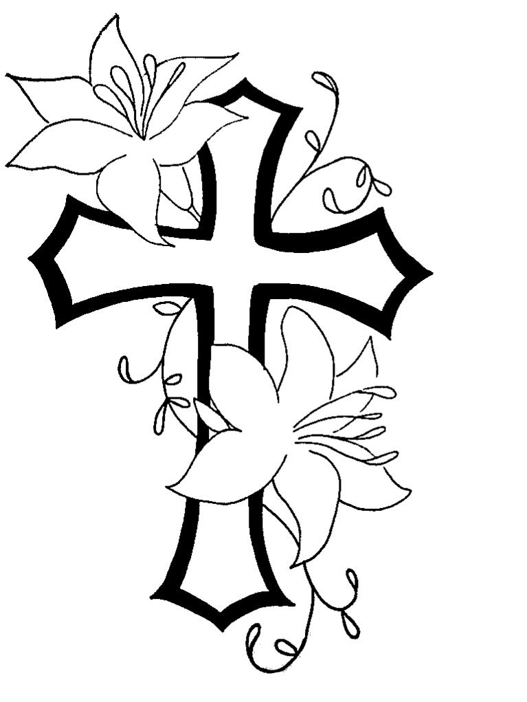 767x1021 Lily Drawing Cross For Free Download
