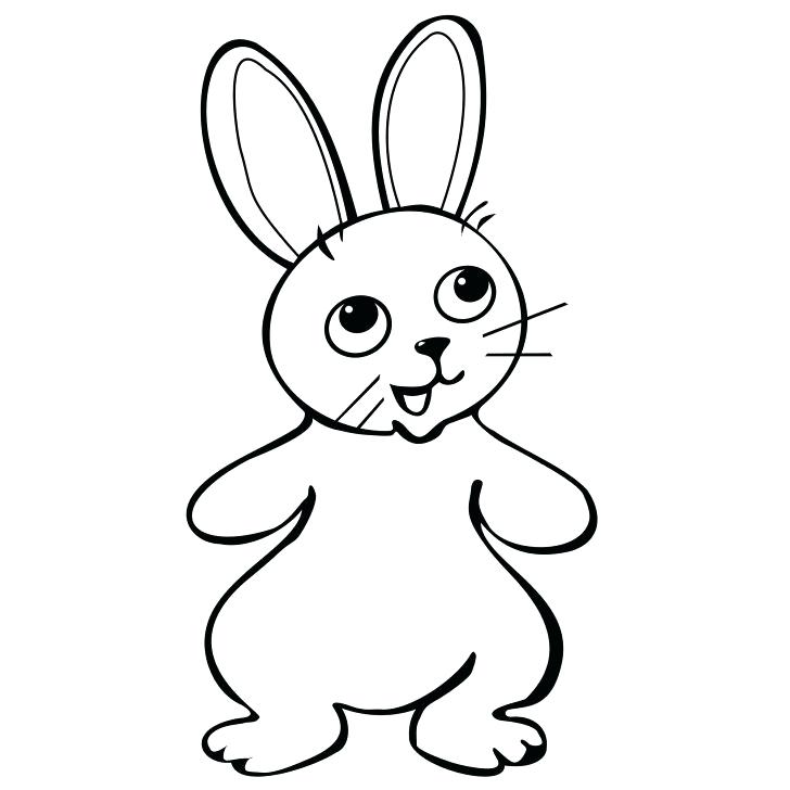 728x728 Simple Easter Bunny Drawing Continuous Line Drawing Of Rabbit