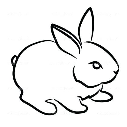420x420 Easter Bunny Easy To Draw Running