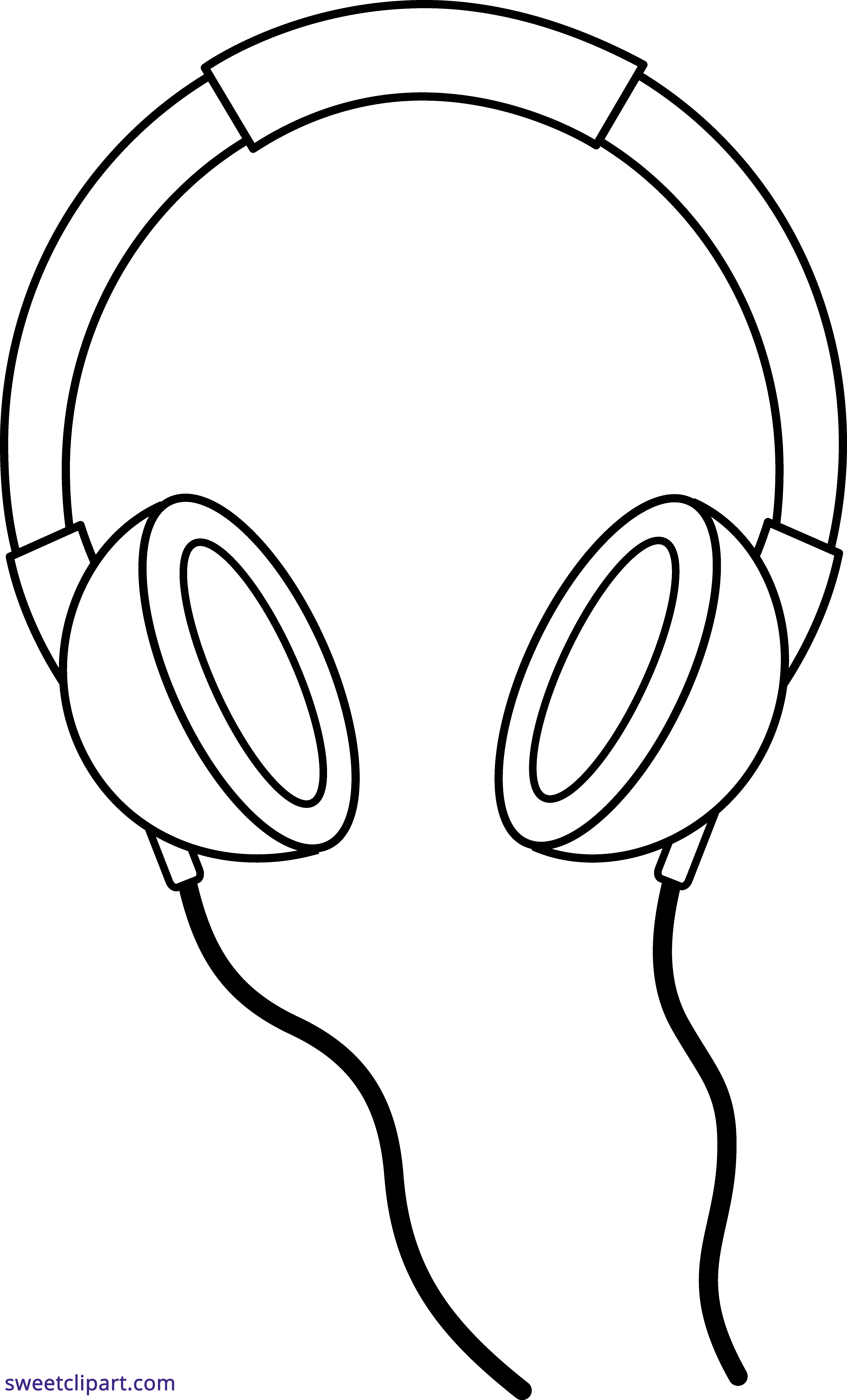 5159x8522 Collection Of Free Headphone Clipart Line Art Amusement Clipart