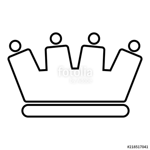 500x500 line crown icon outline illustration of line crown vector icon