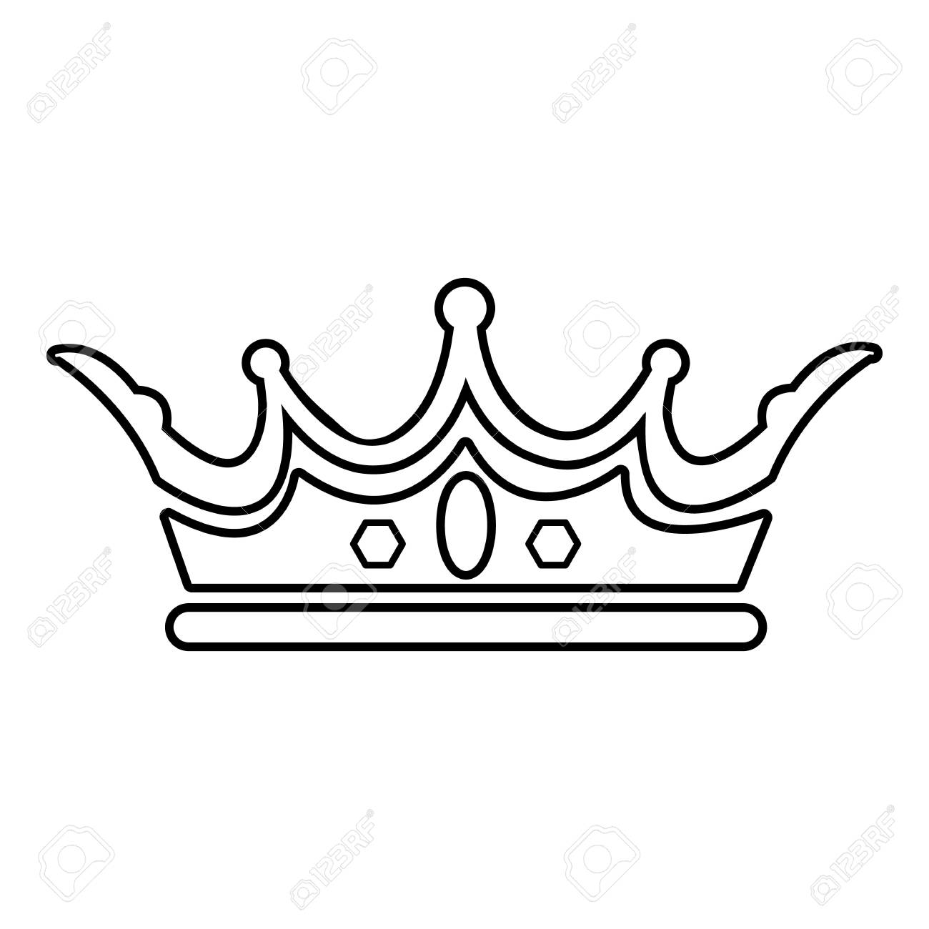 1300x1300 Princess Crown Outline
