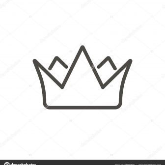 336x336 Crown Drawing King Cute Simple A Black And White Outline Angel I