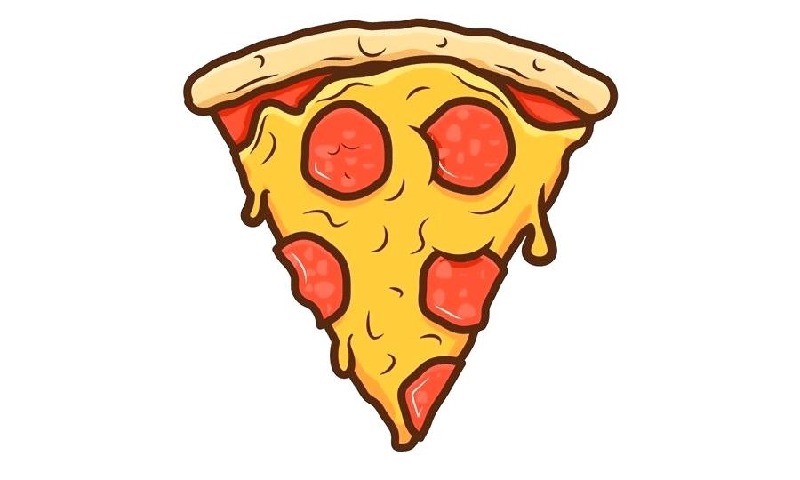 900x540 Pizza Drawing Cartoon Pizza Drawing Easy