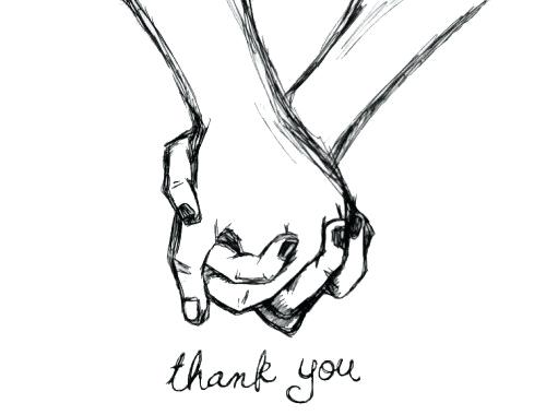 500x380 Drawings Of Couples Holding Hands Drawing Couple Cute Thank You