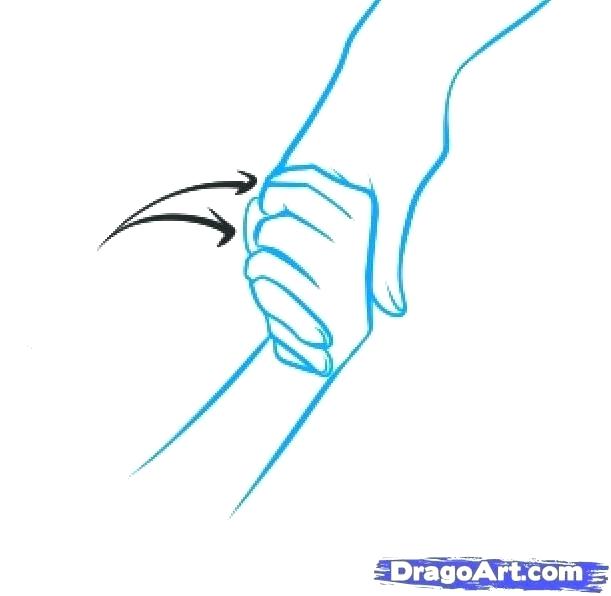 611x596 Drawing Holding Hands