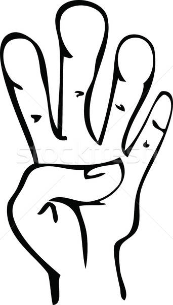 342x600 Cartoon Hand Line Drawing Fingers Vector Illustration Tim