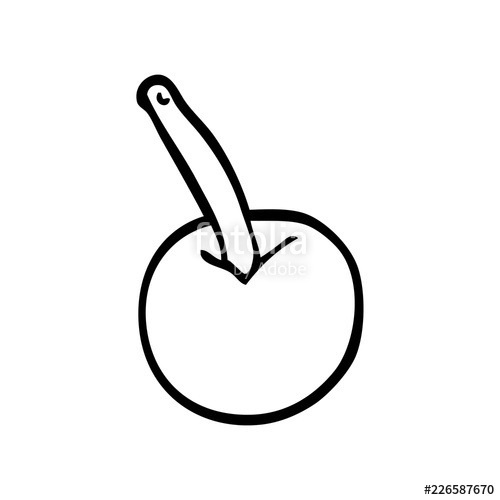 500x500 Line Drawing Cartoon Cherry Stock Image And Royalty Free Vector