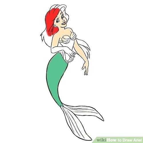 500x500 Draw Little Mermaid How Draw Mermaid Tail